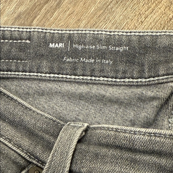 AG Mari High Rose Slim Straight Gray Denim Jeans - Picture 4 of 4